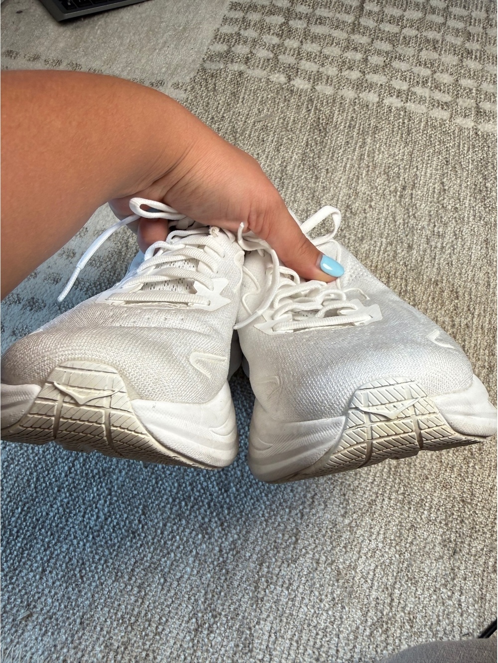 Hoka One Women's Clifton 10 White Sneakers - Picture 4 of 8